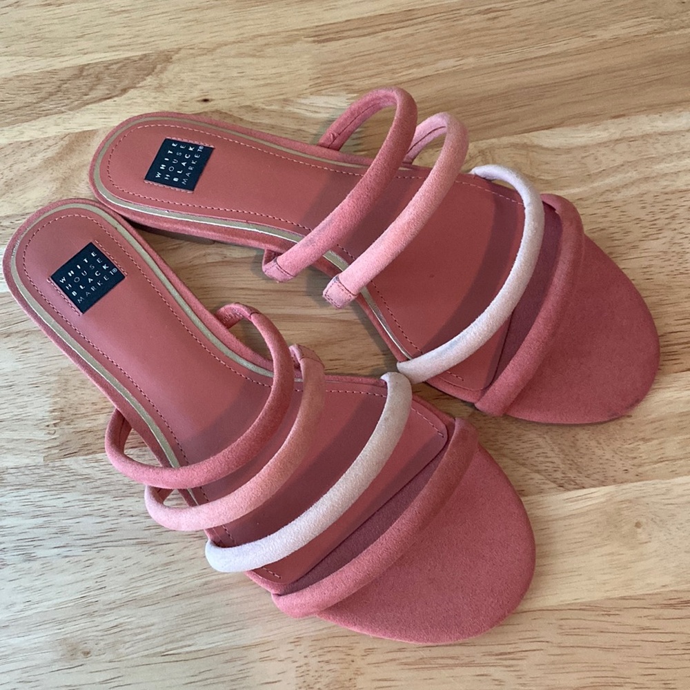 WHBM Strappy Ombre Flat Slide Sandals